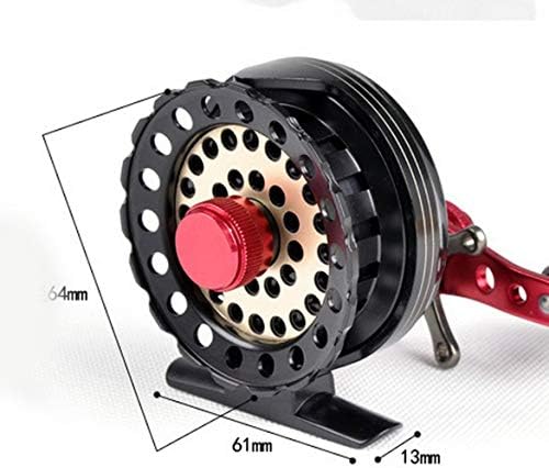 JohnJohnsen Aluminum Alloy Spool 60 Left/Right Hand Raft Reel Ice Fishing Reel Fly Reel Aluminum Alloy Spool(26813)