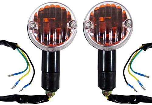 Yamaha FZR 150,FZR 250,FZR 400 Black Motorcycle Turn Signal Indicator Blinkers/Running Lights Combo 3 Wire Pair