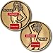 Northwest Territorial Mint Heads or Tails - Female Flip Coin, Brass Antique Finish