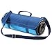 yodo Compact Water-Resistant Picnic Blanket Tote for Outdoor Camping Stadium Sporting Events with Shoulder Strap and Soft Fleece (59 X 53 inches),Spring Summer Blue Stripe