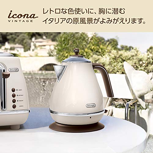 Delonghi Electric kettle (1.0L)「ICONA Vintage Collection」KBOV1200JBG