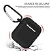 Yloves AirPods Case, Shockproof Protective Silicone Cover and Skin with Anti-Lost Airpods Strap/Airpods Holder for Apple Airpods (Black)