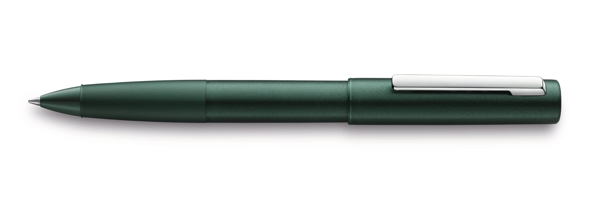 Lamy aion 377 Rollerball Pen - Seamless Deep Drawn Aluminium Roller Pen in Dark Green with Highly Polished Stainless Steel Clip - With Rollerball Pen Refill M 63 Black - Line Width M