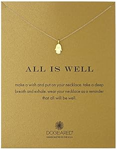 Dogeared Gold Dipped All Is Well Hamsa Neck