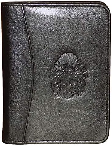 Style98 Black Leather Passport Wallet for Men Cum Credit Card Holder