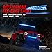 MICTUNING Magical M1s 31 Inch 180w Aerodynamic LED Light Bar (Upgraded) 12680lm with Iceblue Accent Light, Exclusive Curved Lens Wind Diffuser and Wiring Harness