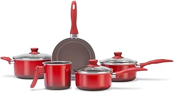 Conjunto Panelas Ceramic Brinox Life Smart Vermelho