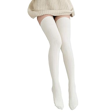Bakicey Damen Kniestrümpfe Socken Overknee Strümpfe Strumpfhosen Baumwollstrümpfe Stricksocken Stützkniestrümpfe Gestrickte S