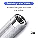 ICO Replacement Aluminum Charger Holder for Whipped Cream Dispenser, Silver