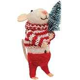 Bright Ideas Christmas Mouse Felted Ornament