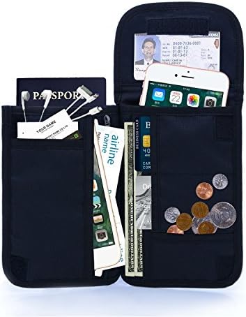 RFID Blocking Passport Holder Premium Multi-function Travel Pouch