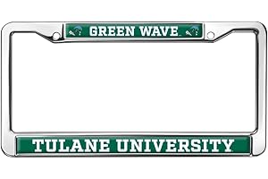 GRAPHICS & MORE Tulane University Green Wave Logo Full Size Standard License Plate Metal Frame