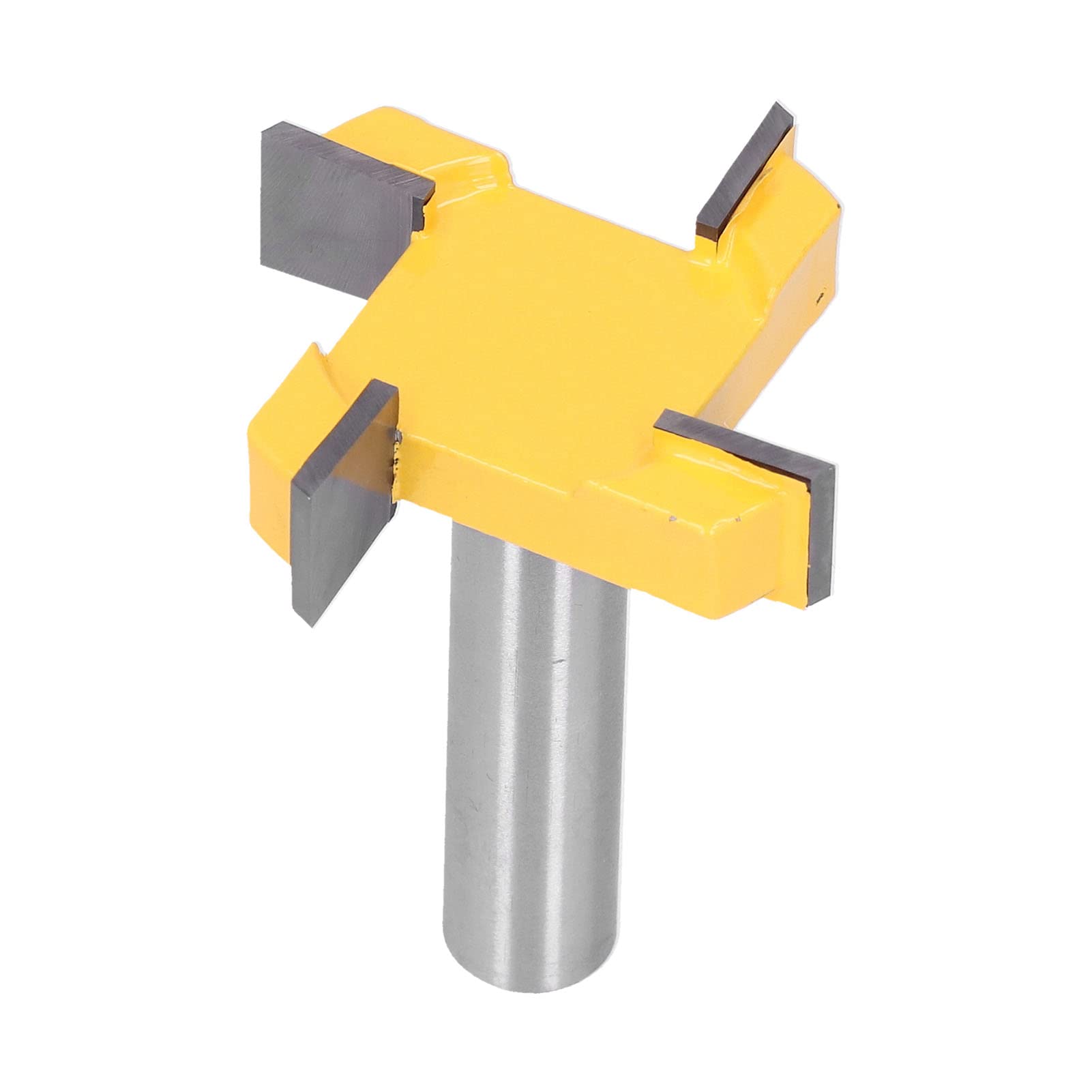Surfacing Router Bit Carbide Tipped Surface Woodworking Milling Cutter Planing Tool with 4 Flute for CNC Spoilboard Solid Wood(12MM Shank)