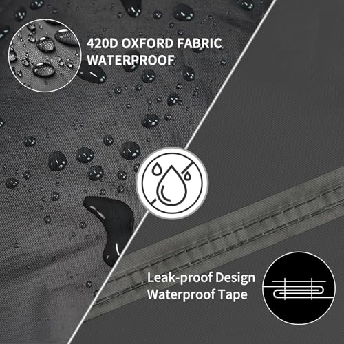 Funshot Patio Furniture Covers, 300x250x90 cm, Large Outdoor Furniture Cover Waterproof, 420D Oxford Fabric Garden Furniture Covers Waterproof for Outdoor Patio Table Cover, Rattan Sofa Set Covers