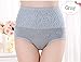 Lashapear Womens High Waist Underwear Solid Color Tummy Control Cotton Brief Panties 3 Pack, Color1, Large