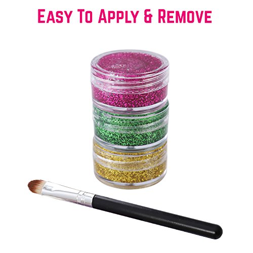 GirlZone: Hair Chalk & Body Glitter Gels Makeup Set for Girls: 10 Hair Chalks & 3 Hair, Body & Face Glitter Gels Great Birthday Present Gifts for Girls Aged 4 5 6 7 8 9 10 Years Old - Thumbnail 6