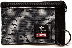 Chums Surfshorts Wallet - Lightweight Slim Wallet w/RFID Blocking Card - Zippered, Minimalist Wallet w/Key Ring - Patterns