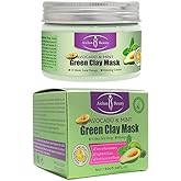 AICHUN BEAUTY Clay Face Mask Deep Cleansing Exfoliation Soothing Repair Remove Blackheads Facial Moisturizing Anti-Acne (AVOCADO & MINT (GREEN))