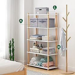 BALEINE Storage Bins with Lids, Foldable Linen