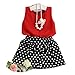 HOT SALE!!1-6 Years Old Girls Vest Pleated Dress,Woaills Two Pieces Set Clothes Children Skirt Suit (Red, 5-6Years)