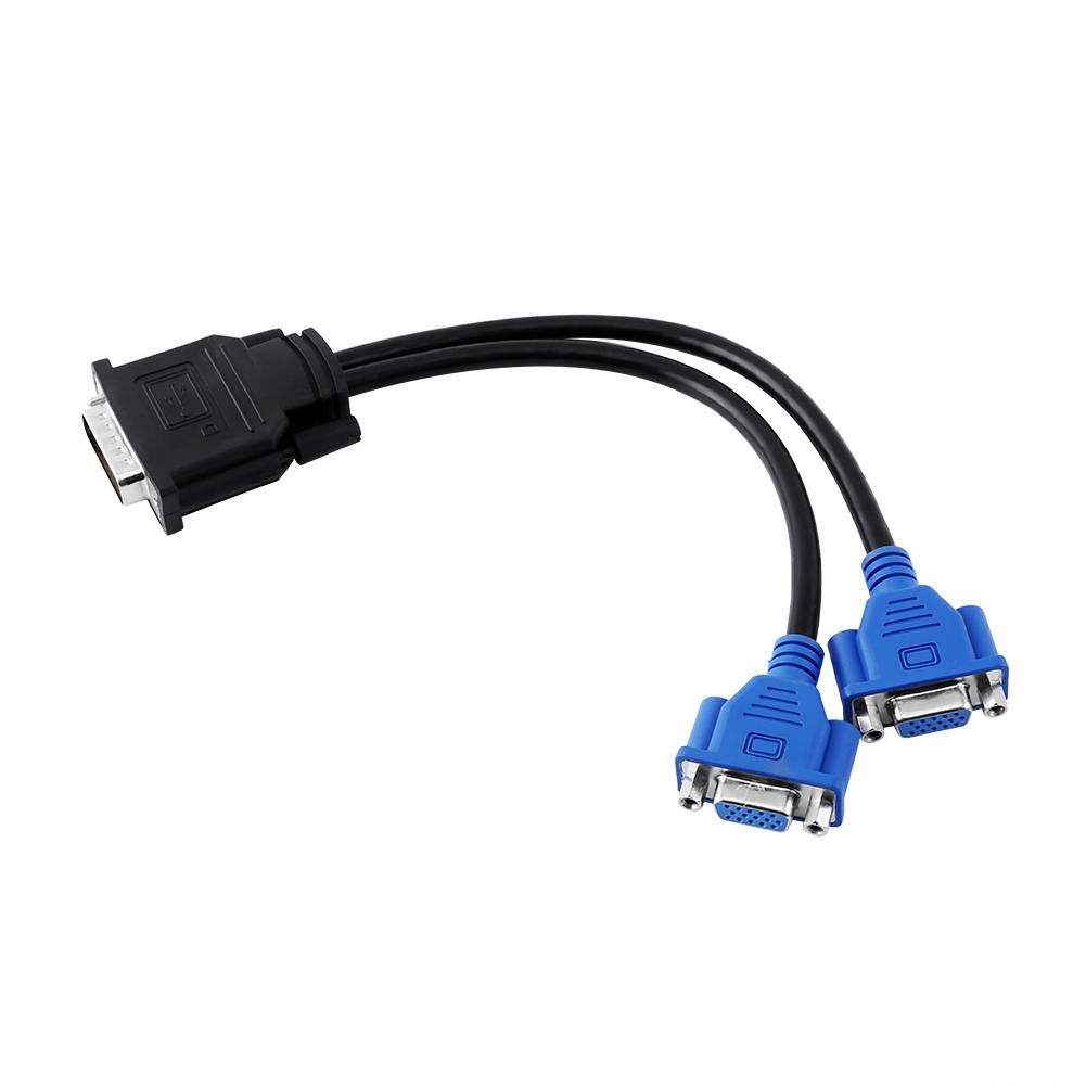 DMS 59 Pin to Dual VGA Female Y Splitter Video Card Adapter Cable
