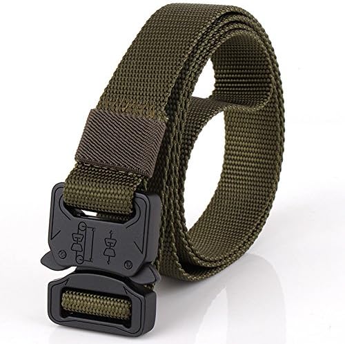 Efanr Mens Tactical Belt, 1" Adjustable Webbing Belt with Quick-Release Buckle
