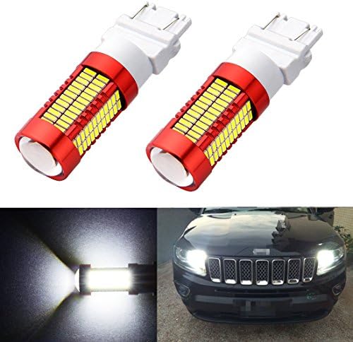 Extremely Bright 106 Lamp beads 4014 Chipset 3057 3157 3056 3156 LED Bulbs Tail Brake Light Back Up Reverse Lights,Brake Lights,Tail Lights,12V~24V(White)