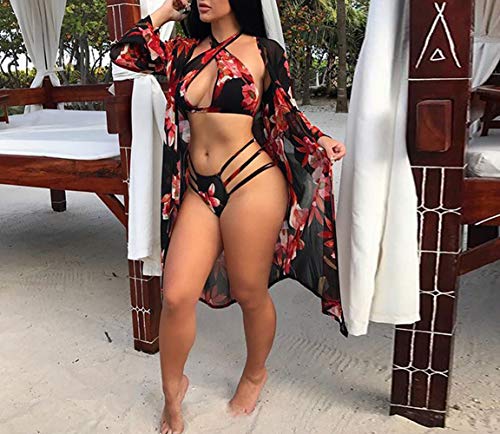 Women's Swimsuits Cover Ups Set - Dyeing High Waisted Bikini Bathing Suit Swimwear Beach Dress