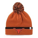 NCAA Texas Longhorns '47 Baraka Cuff Knit Hat with Pom, One Size Fits Most, Burnt Orange