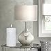 LA JOLIE MUSE Pillar Candles Set 2 Silver Coated Unscented White Wedding Candle, Cotton Wick 5'' Indoor Outdoor 55hrs Each