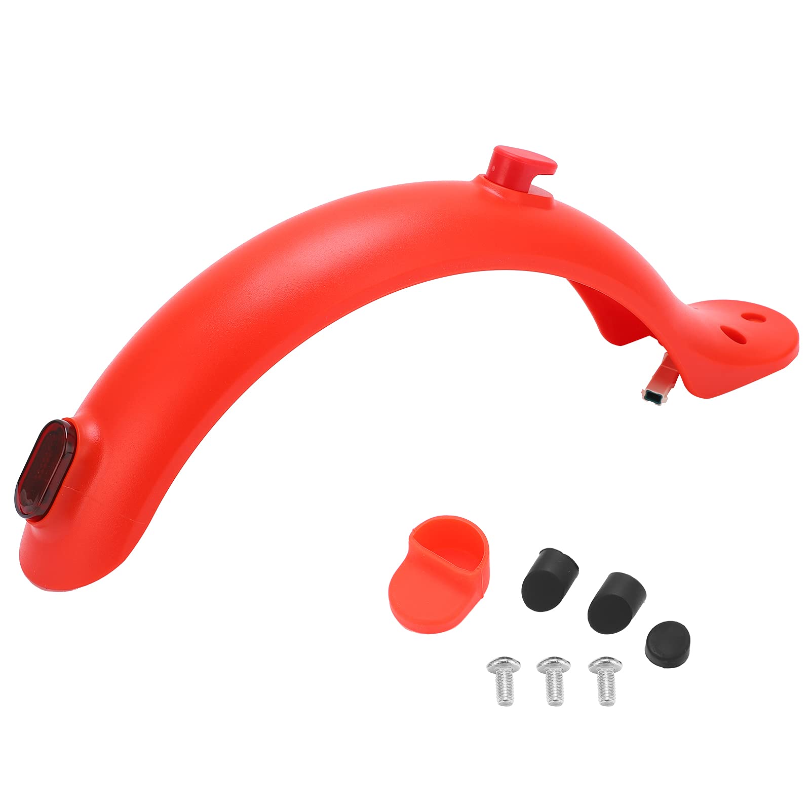 Ejoyous Rear Mudguard, Electric Scooter Rear Mudguard Rear Splash Guard Scooter Replacement Rear with Hook and Taillight for M365/M365 PRO/Xiaomi 1S/LITE/PRO2, Waterproof and(Red)