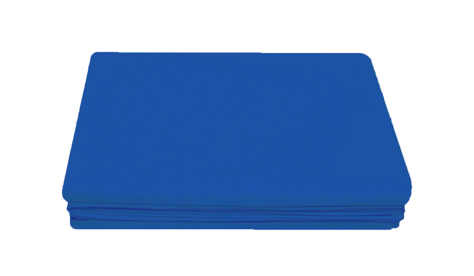Comfy Nights PolyCotton Plain Dyed Flat Sheet Or Pillow Pair, King - Mid Blue