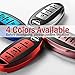 COMPONALL for Nissan Key Fob Cover, Key Fob Case for Nissan Altima Sentra Maxima Rogue Armada Pathfinder Infiniti Premium Soft TPU Full Cover Protection Smart Remote Keyless(for 4 Button only),Red