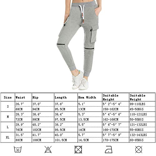 Joggingbroek dames Slim Fit joggingbroek van French Terry Knit Cargobroek Puur katoenen Kleuren Zwart Grijs Blauw - Image 8