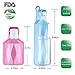 (Set of 2) Dog Water Bottle for Walking, Running and Hiking Blue 500ML/16.9oz and 250ML/8.45oz Large and Small Size Outdoor Portable Antibacterial Travel Mug Drink Dispenser for Cat, Puppy and Pet