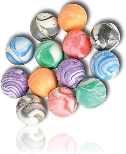 Custom &amp; Unique {27mm} 144 Bulk Pack, Big-Size Super High Bouncy Balls, Made of Grade A+ Rebound Rubber w/ Clouded Swirled Whirlpooling Marbled Twirled Dappled Patterns Planetary Design (Multicolor)