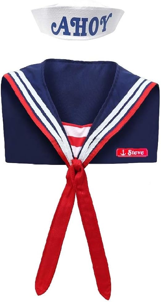 Ahoy Hat Scarf Badge Scoops Costume Halloween Hat Sailor Cap Stranger