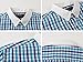 Emiqude Casual Slim Fit Long Sleeve Patchwork Dress Shirts for Men Medium Navy