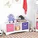 RiverRidge Bench with 3 Cubbies for Kids, White