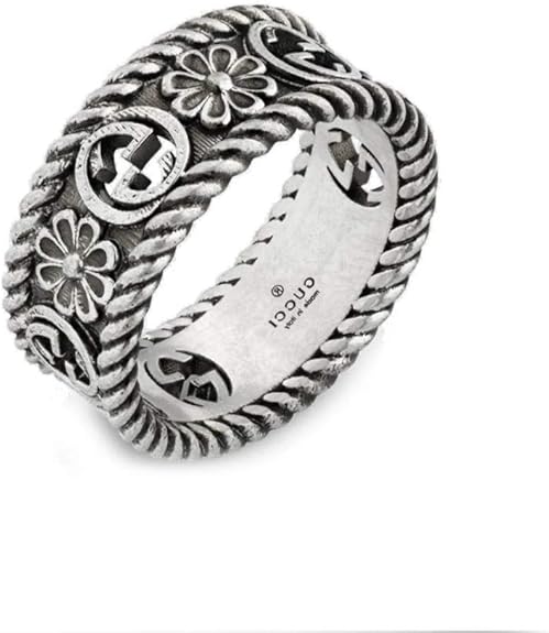 interlocking g thin open band gucci ring