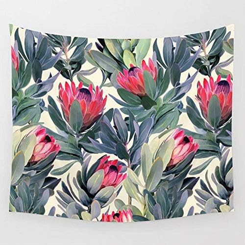 CHSUNHEY Fantasy Painted Protea Pattern Wall Tapestry Hanging Tapestries Wall Art Bed Sofa Dust Cover,Beach Blanket,Pick Nick Blanket,Table Cloth 60X80 inches