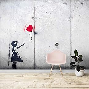 Wall Mural Lonely Girl in Gray Background Removable Self-Adhesive Large Wallpaper - 66x96 inches