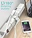 FosPower 6-Outlet Swivel Surge Protector & 2 USB 2.4A Charging Ports Power Strip with 6FT Power Cord Extension Surge Suppressor, UL Listed (S6SU2J5)