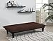 DHP Lodge Convertible Futon Couch Bed with Microfiber Upholstery and Wood Legs, Brown