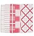 HappyBear Kitchen Towels and Dishcloths Set of 6-15''x 25''-Flamingo Decorative Dish Washcloths Tea Towels, Soft and High Absorbent