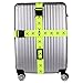 Beschan Luminous Suitcases Cross Luggage Strap Travel Belt Tags (Young Green)