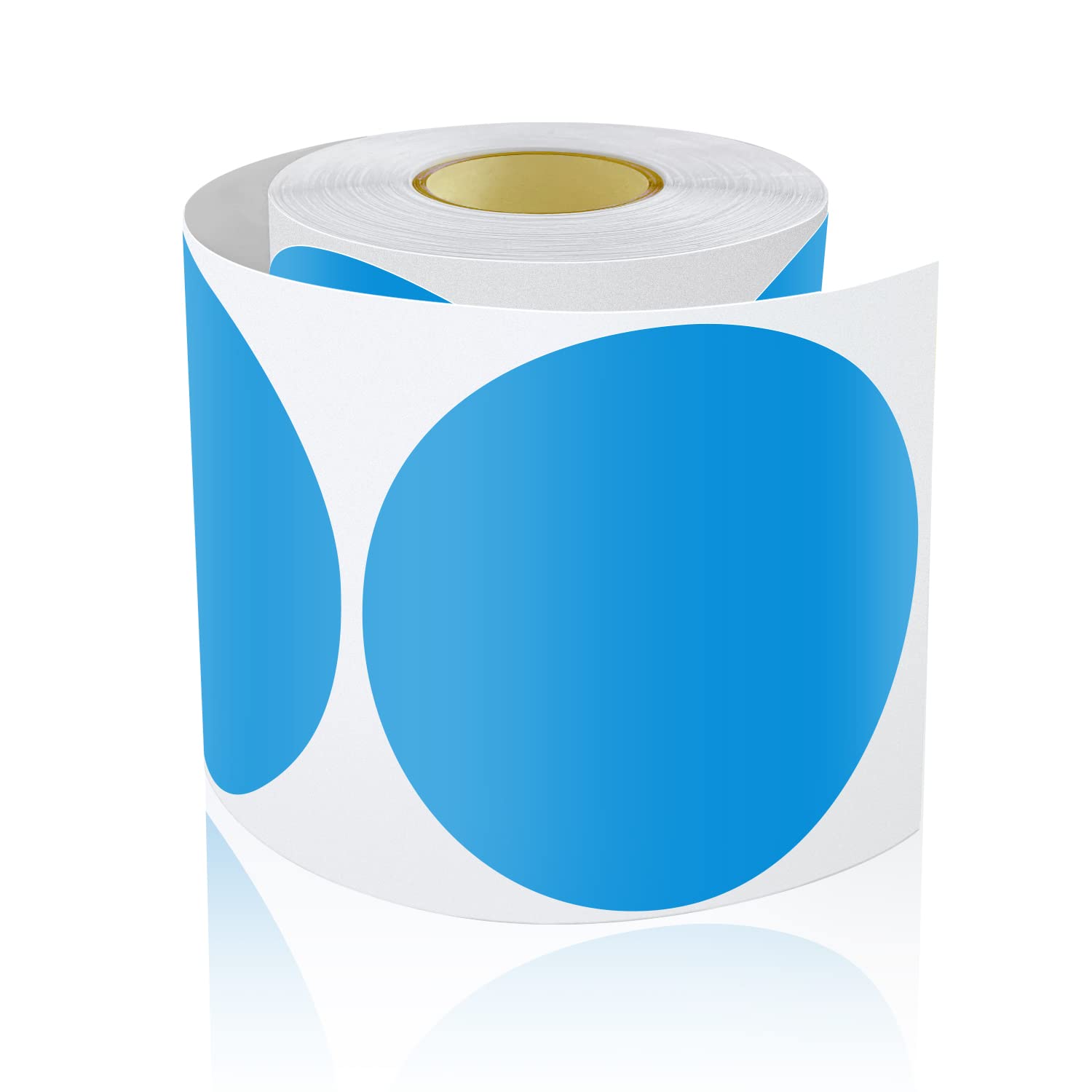 Meitaat Round Stickers Blue 90 mm Circle Labels Colour Coding Dot Vinyl Floor Sticker Waterproof Removable Roll of 200