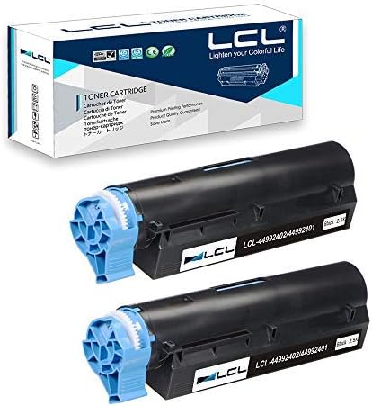 LCL Compatible Toner Cartridge 44992402 44992401 MB401 MB451 MB441 2500 pages (2 Black) Replacement for OKI B401 B401D B401DN MB441 MB451 MB451DN MB451DNW