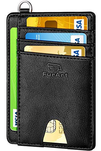 FurArt Slim Minimalist Wallet, Front Pocket