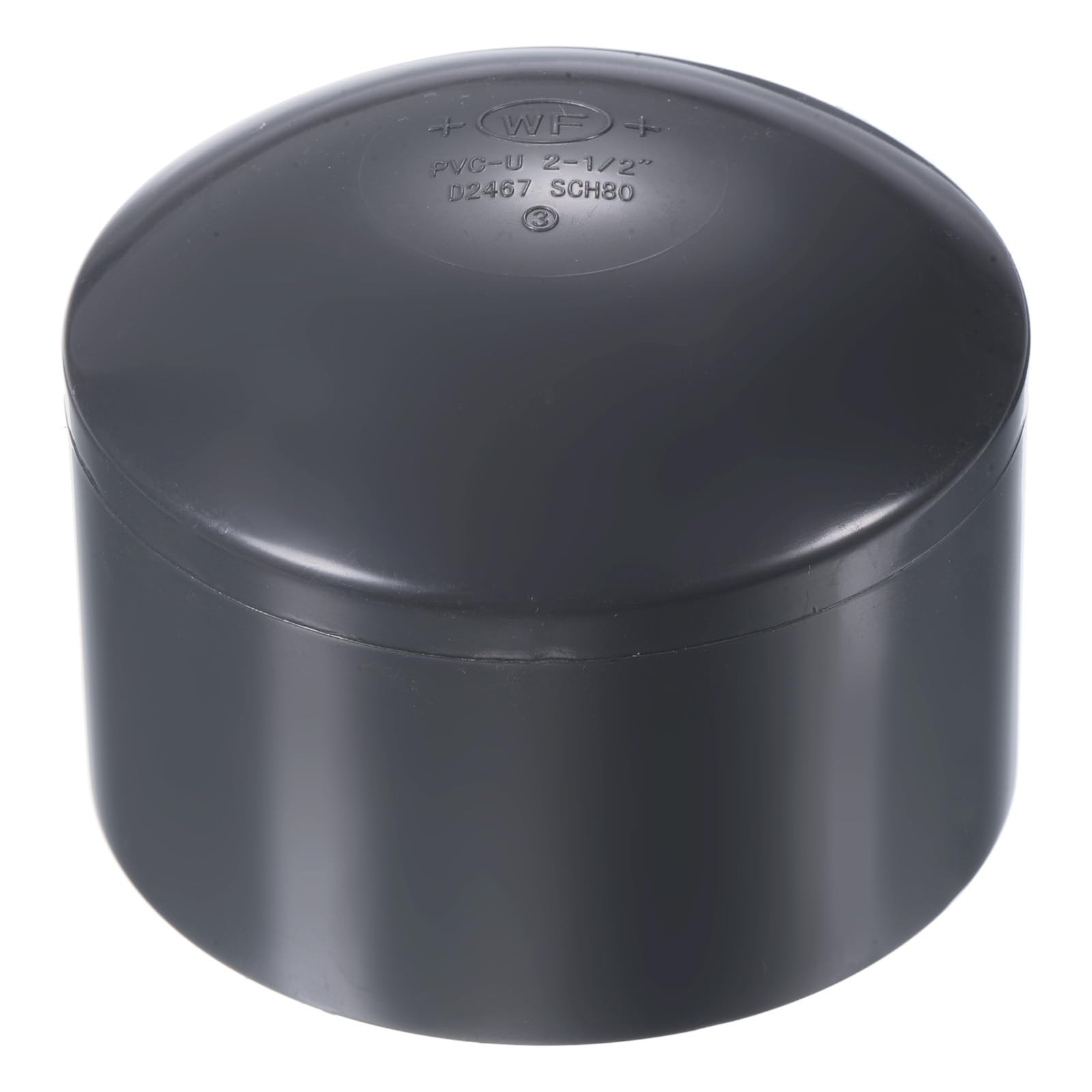 PATIKIL 73mm ID UPVC Pipe End Cap Fitting, Plug Socket Adapter Smooth Finish for 2-1/2" ANSI SCH Pipes Build PVC Furniture DIY Garden Shelf